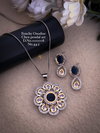 Fancy Designer Latest Oxodize Chain Pendant Set Wholesale Price In Surat
